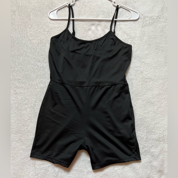 SHEIN | Pants & Jumpsuits | Shein Petite Solid Cami Unitard Romper ...